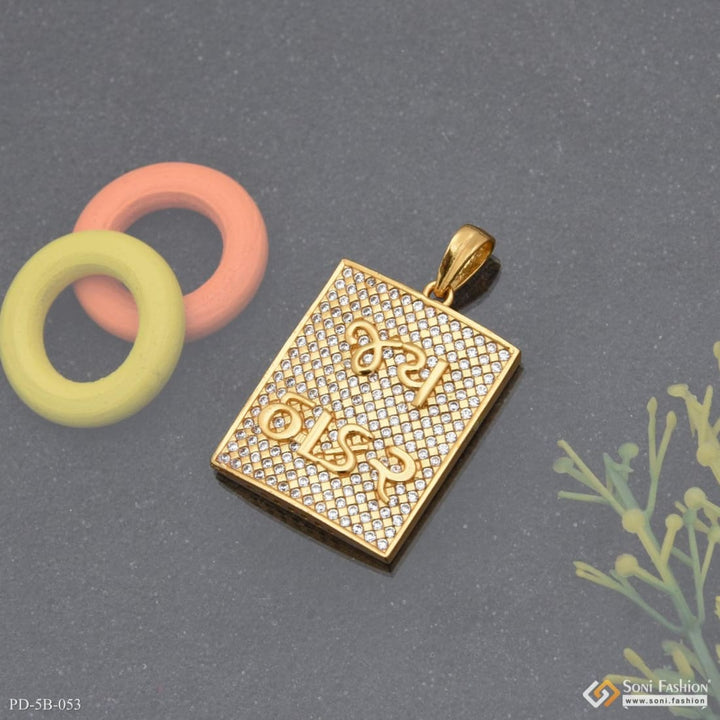 Jay thakar with diamond best quality gold plated pendant for