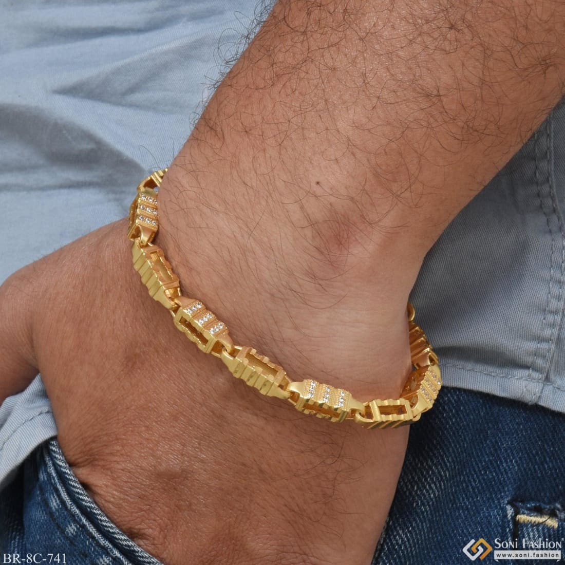 PROSTEEL Cuban Link 18K Gold 4.8MM Wide Chain Bracelets Trendy Mens Women  Jewelry Gift Adjustable, 16