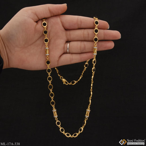 Trending Design Gorgeous Gold Plated Rudraksha Mala For Men