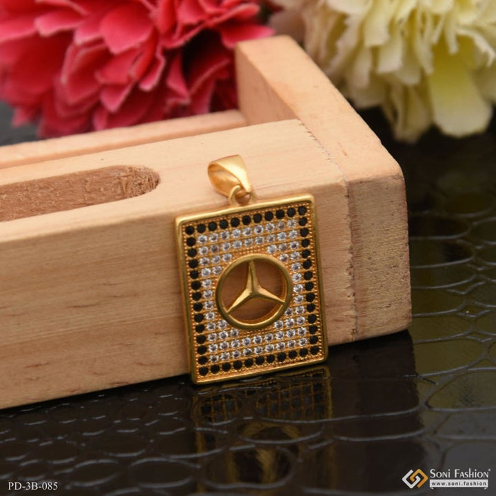 Triangle with diamond fancy design high-quality gold plated