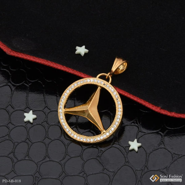 Triangle with diamond latest design high-quality gold plated