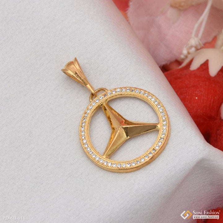 Triangle with diamond latest design high-quality gold plated