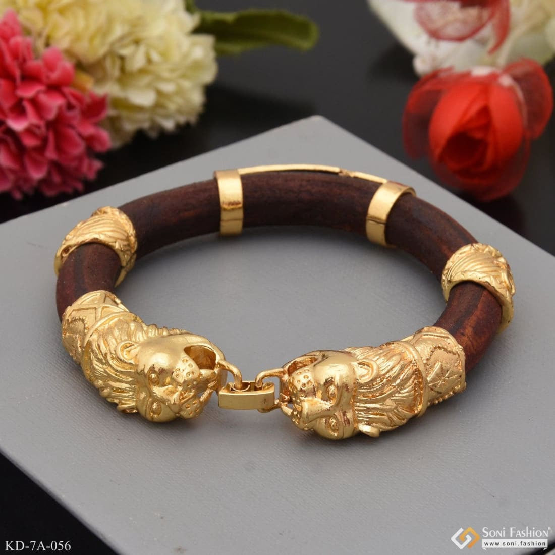 Gold kada sale with lion face