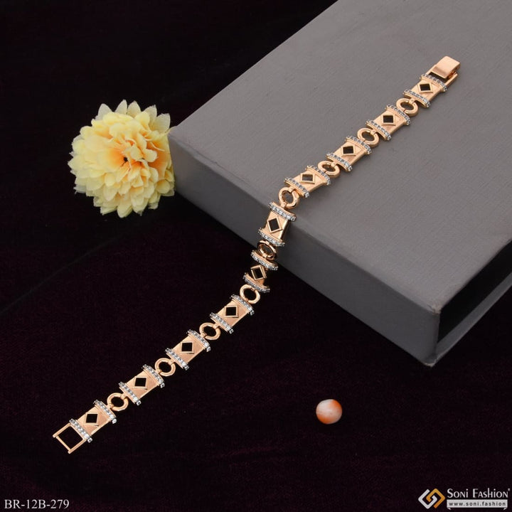 Diamond Rose Gold Bracelet with Love - Style B279