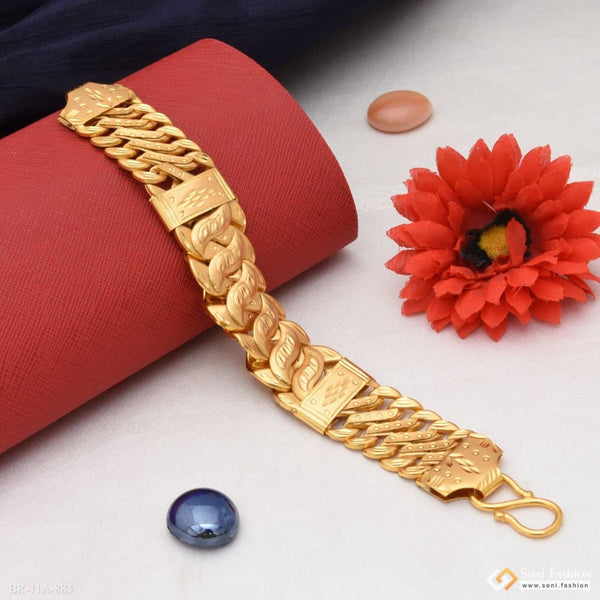 Buy Gold Plated Lune Textured Pattern Bracelet - Single Pc by Radhika  Agrawal Jewels Online at Aza Fashions.