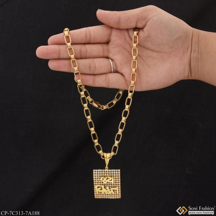 Jay vihat maa fabulous design gold plated chain pendant