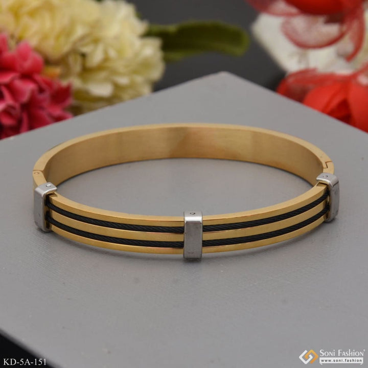 Wire-line sophisticated design gold plated stainless steel