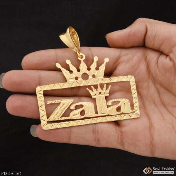 Zala (letter) King-crown Fashion-forward Design Gold Plated