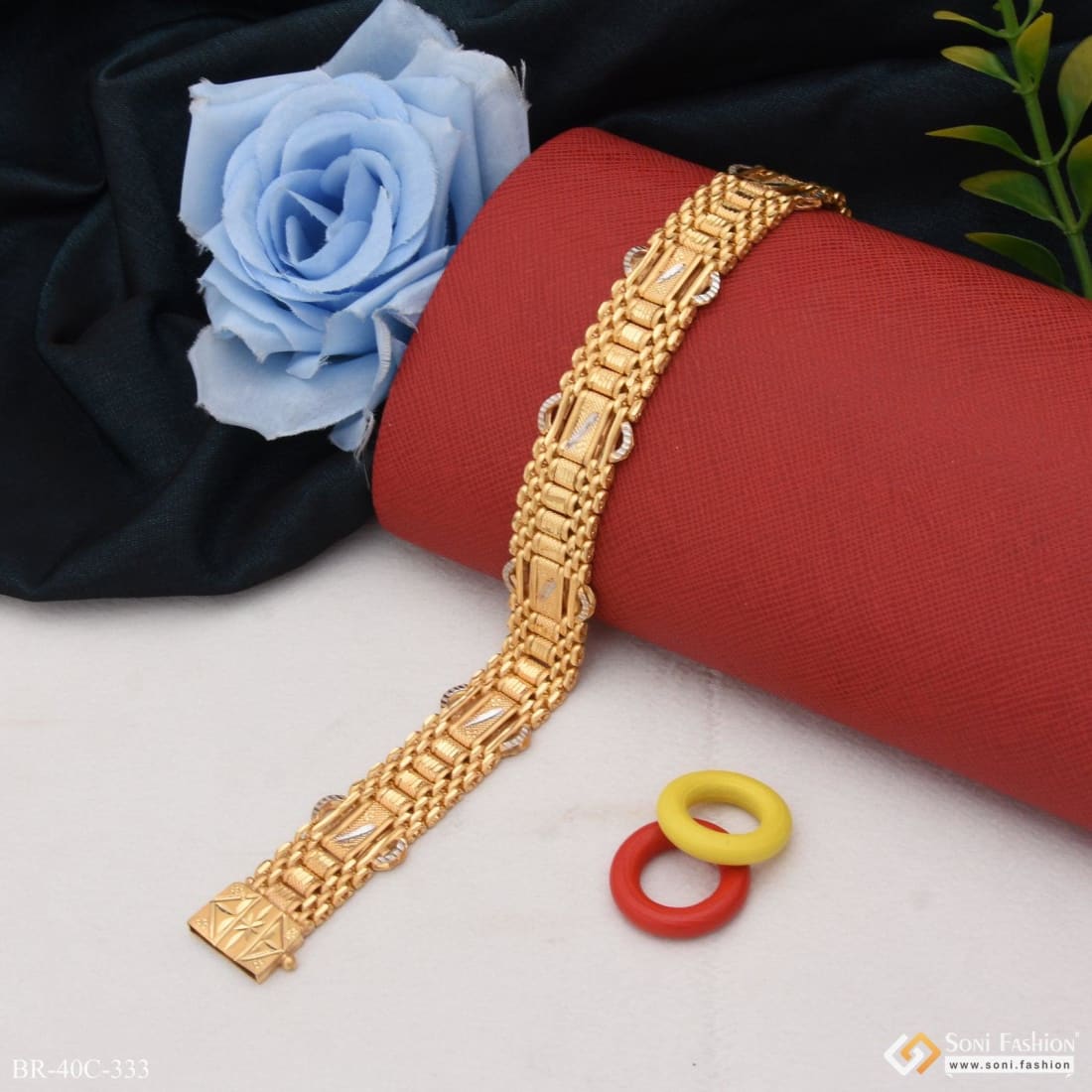1 Gram Gold Forming Lovely Design High-quality Bracelet For Men - Style  C333 - Soni Fashion at Rs 4060.00, Rajkot | ID: 2849507603162