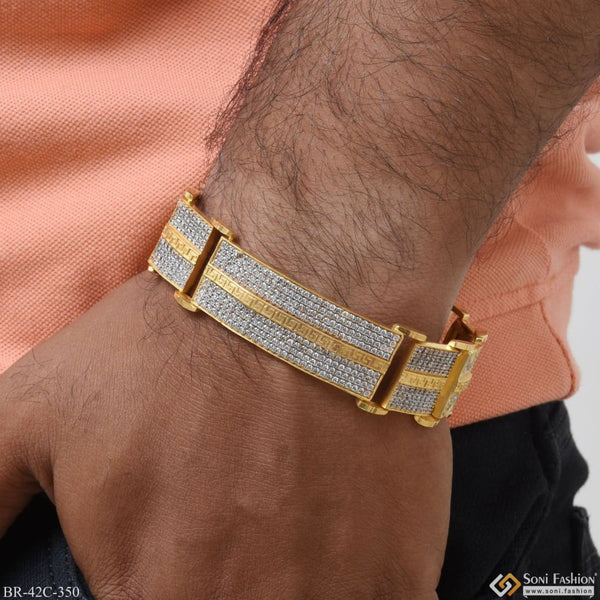 1 Gram Gold Forming Classic Design Superior Quality Bracelet for Men - Style C350