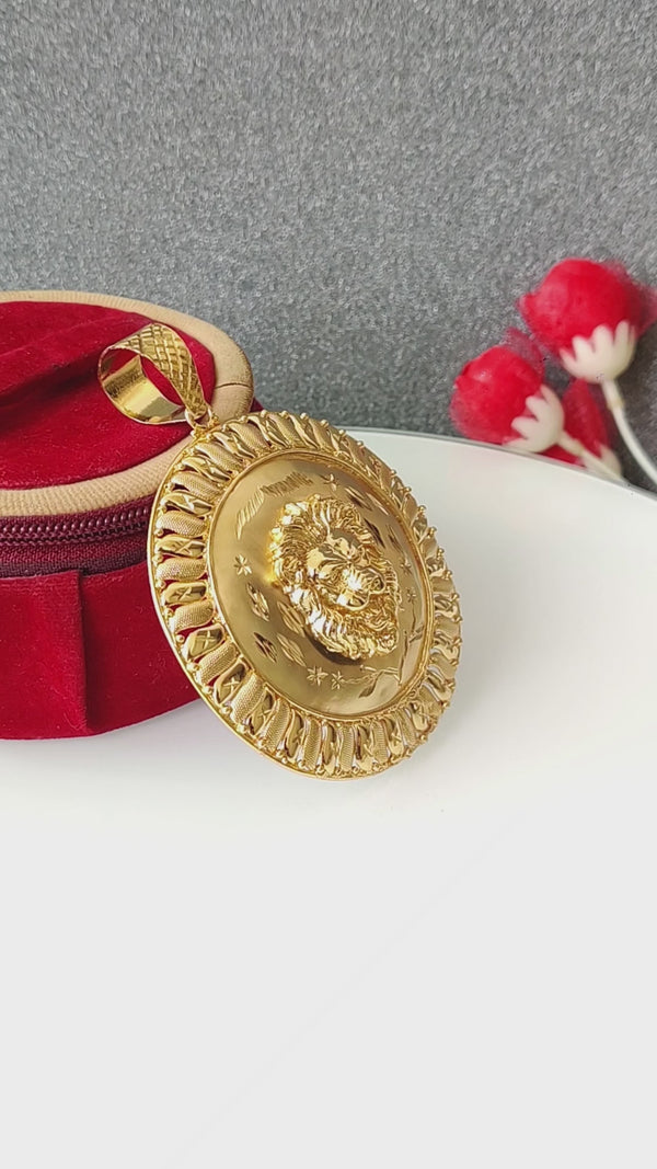 Lion Superior Quality High-Class Design Gold Plated Pendant for Men - Style B218